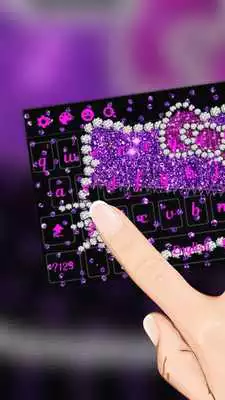 Play Pink Diamond Kitty Bow Keyboard wallpaper