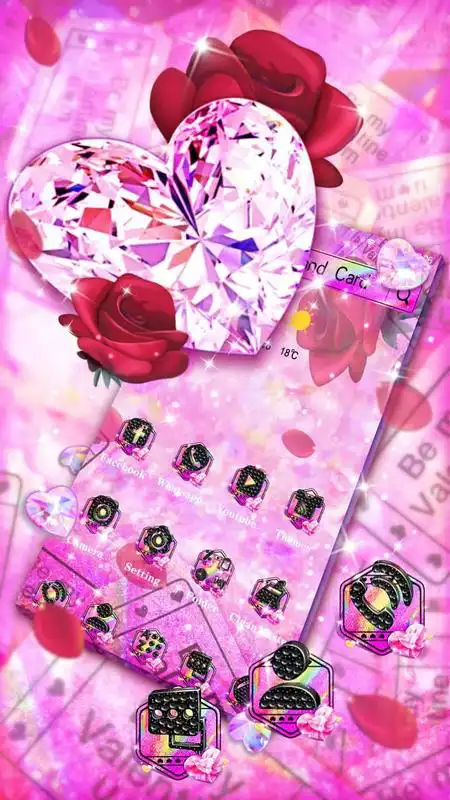 Play Pink Diamond Rose Card Theme
