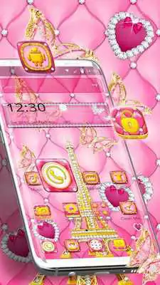 Play Pink Eiffel Tower Launcher Theme