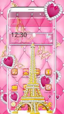 Play Pink Eiffel Tower Launcher Theme