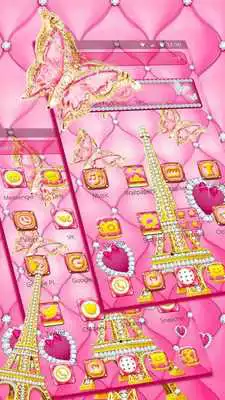 Play Pink Eiffel Tower Launcher Theme