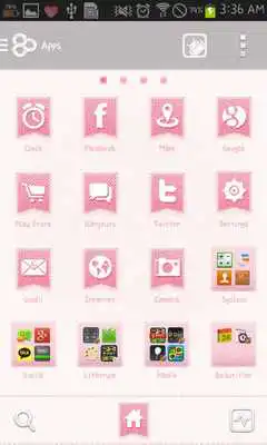 Play PINK FABRIC go launcher theme