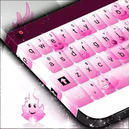 Free play online Pink Flame Keyboard Theme  APK