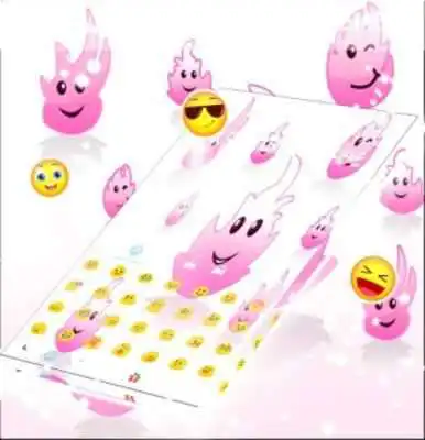 Play Pink Flame Keyboard Theme