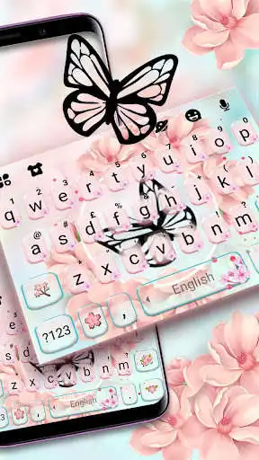 Play Pink Floral Keyboard Theme as an online game Pink Floral Keyboard Theme with UptoPlay