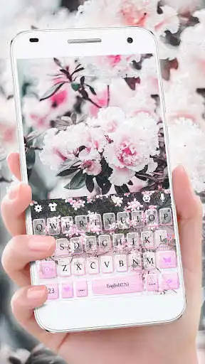 Play Pink Floral Wall Keyboard Theme  and enjoy Pink Floral Wall Keyboard Theme with UptoPlay