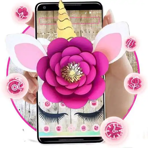 Run free android online Pink Flower Cute Unicorn Theme APK Run free android online Pink Flower Cute Unicorn Theme APK