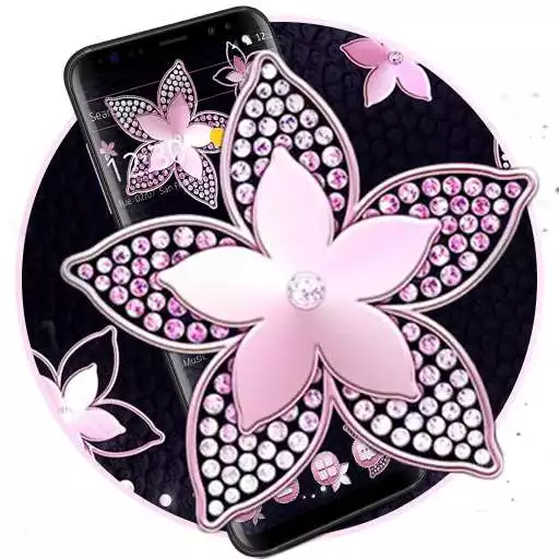 Run free android online Pink Flower Diamond Black Theme APK Run free android online Pink Flower Diamond Black Theme APK
