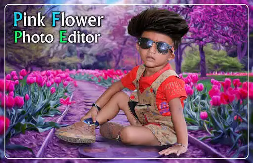 Play Pink Flower Overlay Effect : photo edit :dp status  and enjoy Pink Flower Overlay Effect : photo edit :dp status with UptoPlay