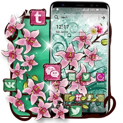 Play Pink Flower Painting Theme APK
