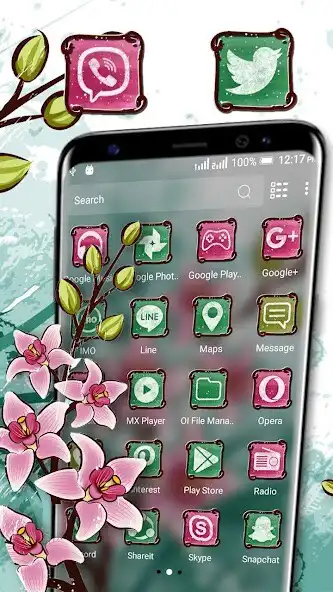 Play Pink Flower Painting Theme as an online game Pink Flower Painting Theme with UptoPlay