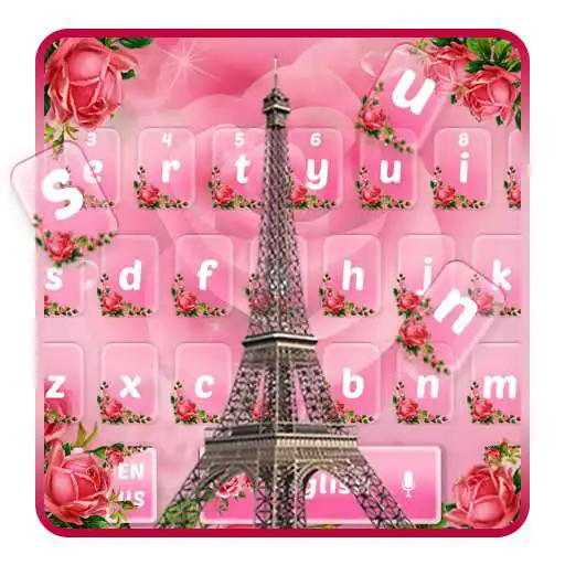 Play Pink Flowers Eiffel Tower Keyboard APK
