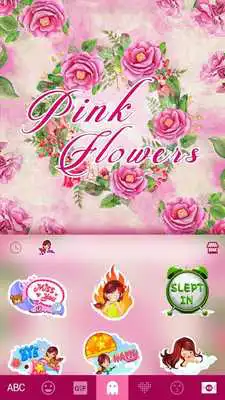 Play Pink Flowers Keyboard Theme