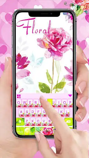 Play Pink Girly Floral Keyboard Theme  and enjoy Pink Girly Floral Keyboard Theme with UptoPlay