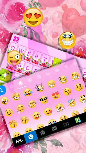 Play Pink Girly Floral Keyboard Theme as an online game Pink Girly Floral Keyboard Theme with UptoPlay