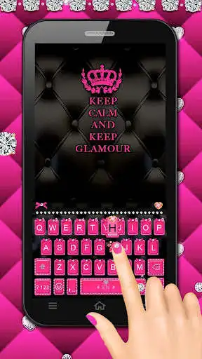 Play Pink Glamour girl Keyboard Theme