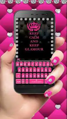 Play Pink Glamour girl Keyboard Theme