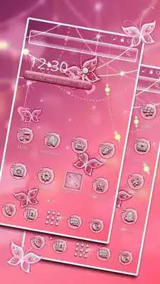Play Pink Glitter 2D theme and wallpaper
