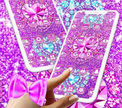 Play APK Pink Glitter Diamond Sparkling Theme  and enjoy Pink Glitter Diamond Sparkling Theme with UptoPlay com.launcher.theme.t211812328
