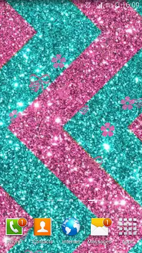 Play Pink glitter live wallpaper