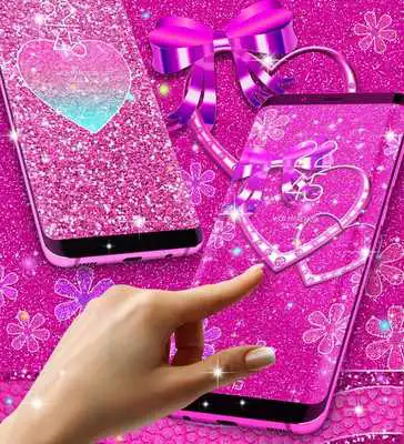 Play Pink glitter live wallpaper