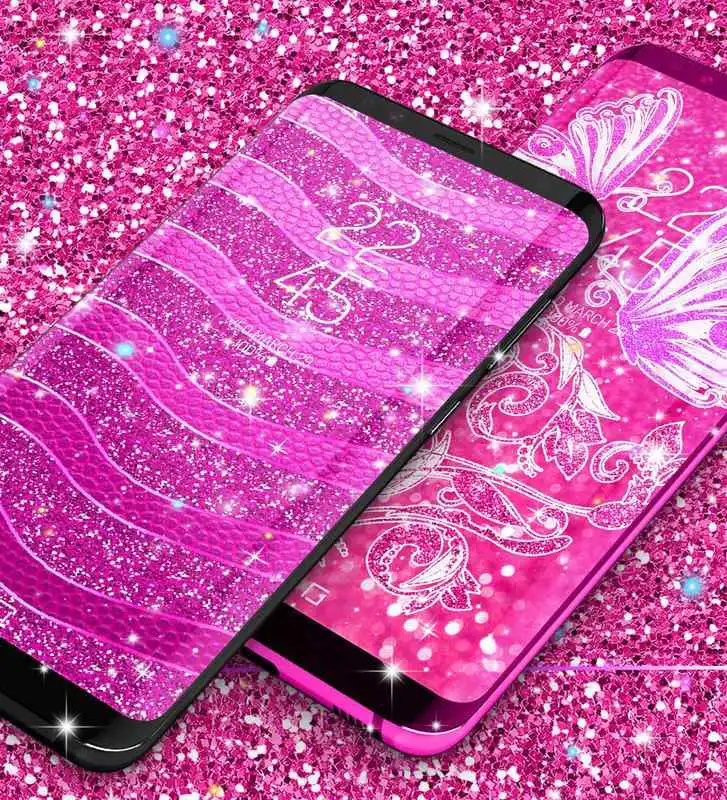Play Pink glitter live wallpaper