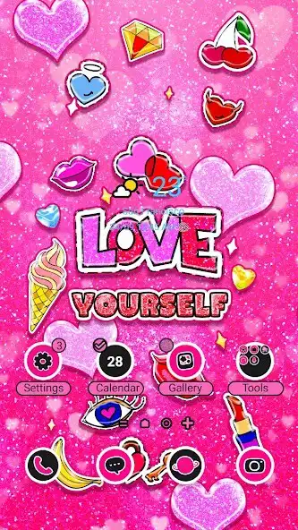 Play Pink Glitter Love - Wallpaper  and enjoy Pink Glitter Love - Wallpaper with UptoPlay