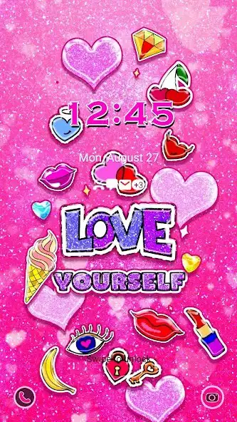 Play Pink Glitter Love - Wallpaper as an online game Pink Glitter Love - Wallpaper with UptoPlay