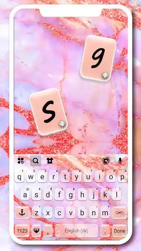 Play Pink Glitter Marble Keyboard Background  and enjoy Pink Glitter Marble Keyboard Background with UptoPlay