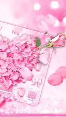 Play Pink Glitter Pearl Rose Keyboard Theme