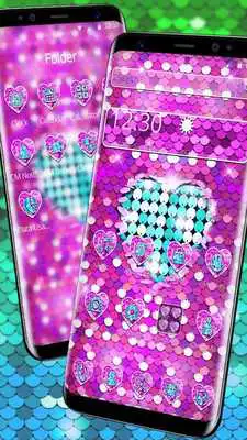 Play Pink Glitter Sequin Heart Theme