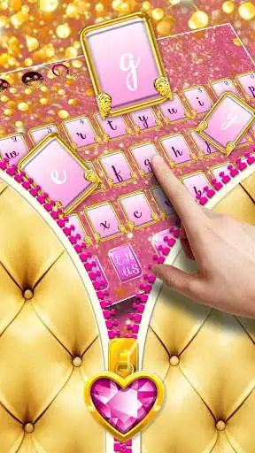Play Pink Gold Zipper Keyboard