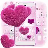 Free play online Pink heart Fluffy Keyboard APK