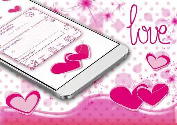 Play Pink Hearts SMS Theme