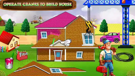 Play Pink House Construction: Home Builder Games as an online game Pink House Construction: Home Builder Games with UptoPlay