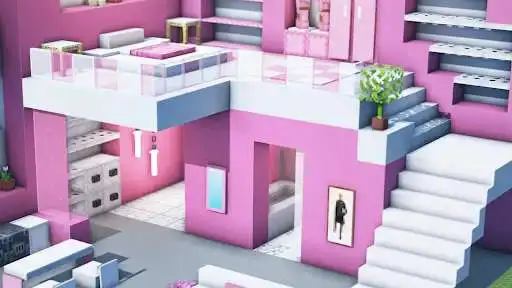 Play Pink houses for minecraft  and enjoy Pink houses for minecraft with UptoPlay