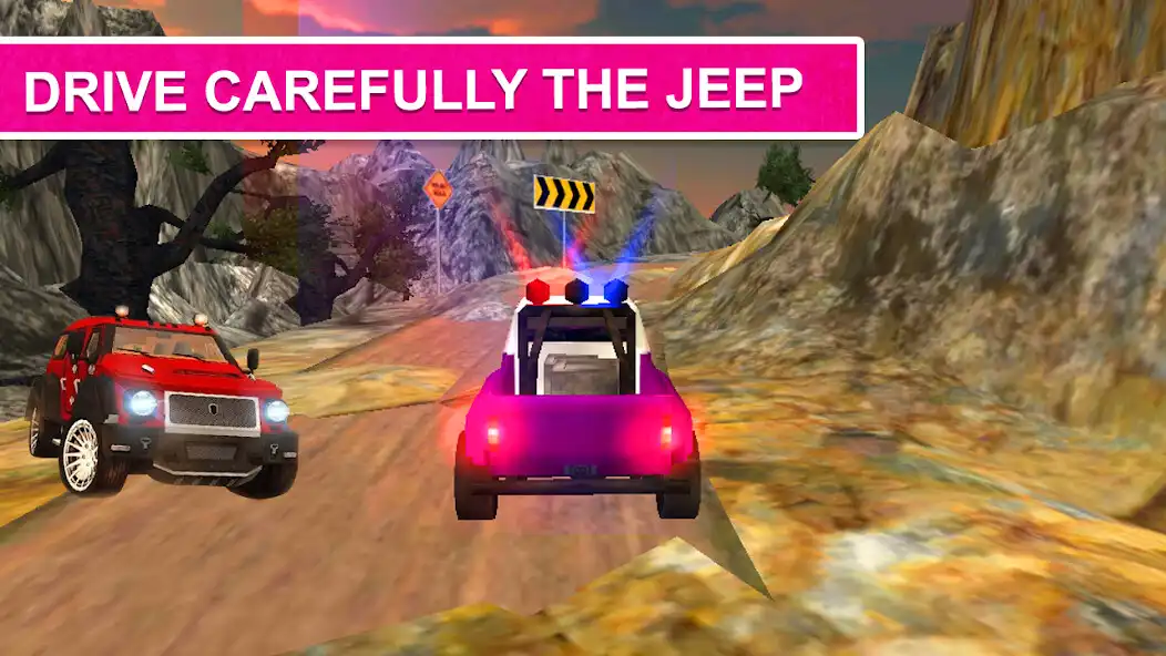 Play Pink Jeep Offroad Hill Driver as an online game Pink Jeep Offroad Hill Driver with UptoPlay