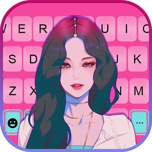 Play Pink Kpop Girl Keyboard Background APK