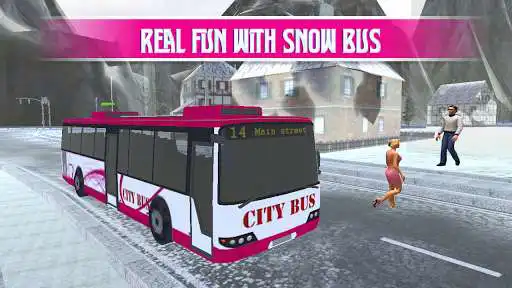 Play Pink Lady Snow Bus City Driver 3D