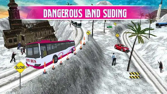 Play Pink Lady Snow Bus City Driver 3D