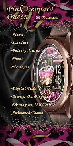 Play Pink Leopard Queen_Watchface as an online game Pink Leopard Queen_Watchface with UptoPlay