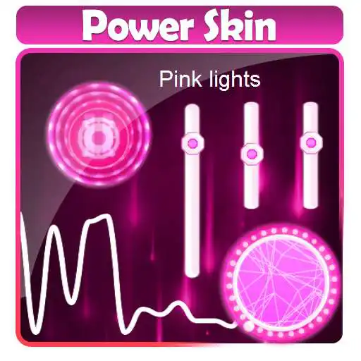 Free play online Pink lights Poweramp Skin  APK