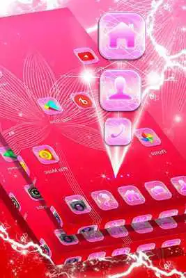 Play Pink Line Art Launcher