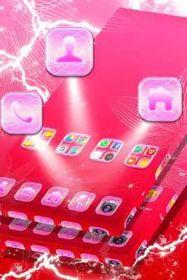 Play Pink Line Art Launcher