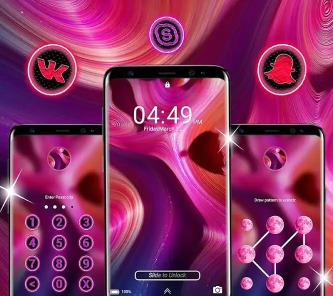 Play Pink Liquid Flow Launcher Theme  and enjoy Pink Liquid Flow Launcher Theme with UptoPlay