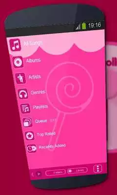 Play Pink lollipop Poweramp Skin Play Pink lollipop Poweramp Skin