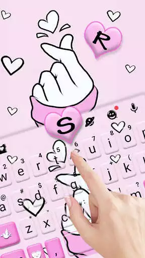 Play Pink Love Heart Keyboard Theme as an online game Pink Love Heart Keyboard Theme with UptoPlay