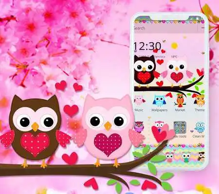 Play Pink Lovely Owl Cartoon Theme