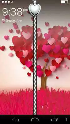 Play Pink Love Zipper Lock Screen