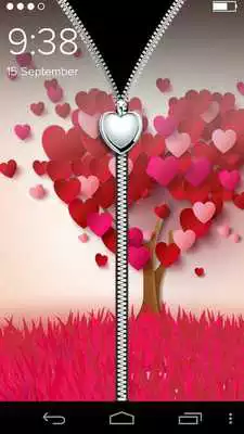 Play Pink Love Zipper Lock Screen